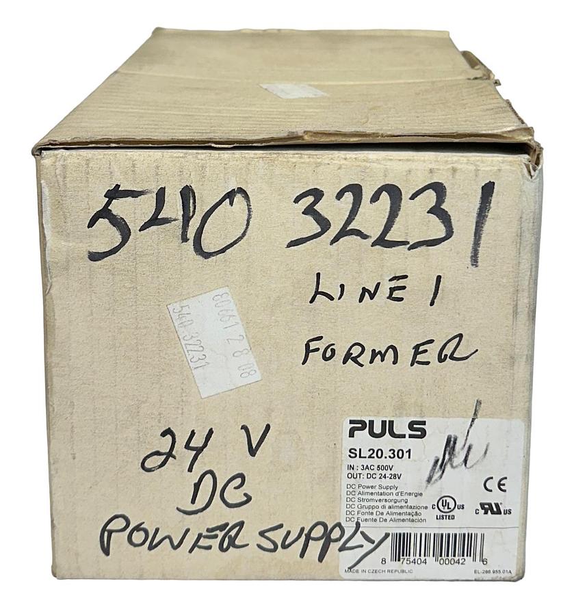 Used PULS SL20.301 / SL20301 DIN-RAIL POWER SUPPLY 3AC 500V INPUT 24-28VDC OUT NSMP