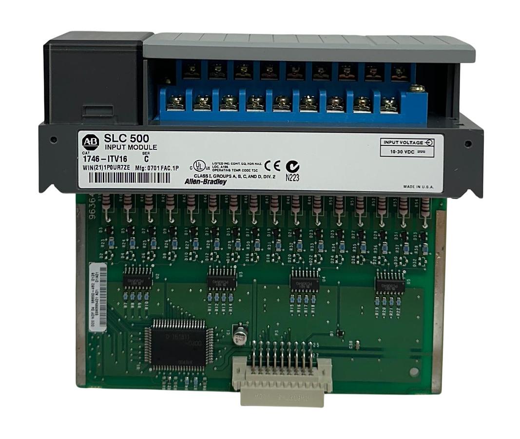 Used ALLEN BRADLEY 1746-ITV16 /C SLC 500 16-PT FAST RESPONSE INPUT MODULE 24VDC NSMP