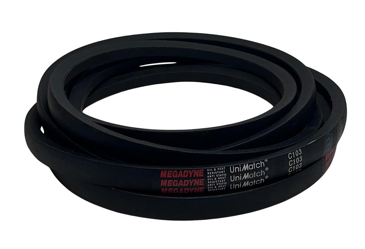 Used MEGADYNE C103 UniMatch C Series V-Belt Oil/Heat Resistant 7/8'' W 107'' L NSMP