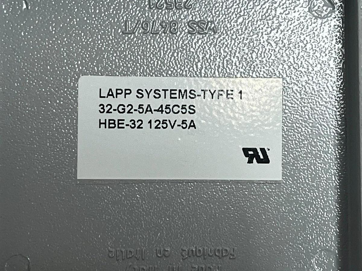 Lapp Systems Type 1 32-G2-5A-45C5S HBE-32 Hubbell GFCI Interface Port - NSNP