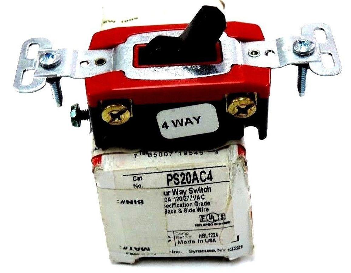 Used NIB PASS & SEYMOUR PS20AC4 FOUR WAY SWITCH 120/277VAC