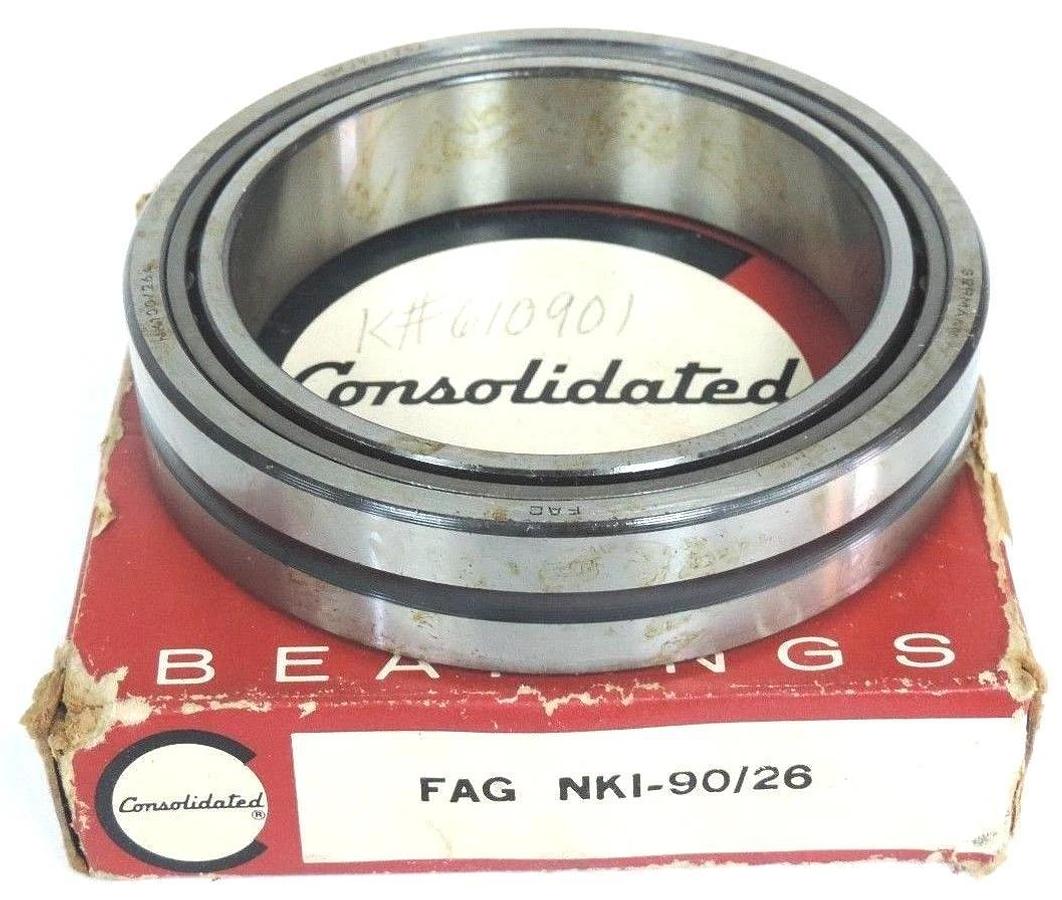 Used NIB CONSOLIDATED FAG NKI-90/26 PRECISION NEEDLE BEARING NKI9026