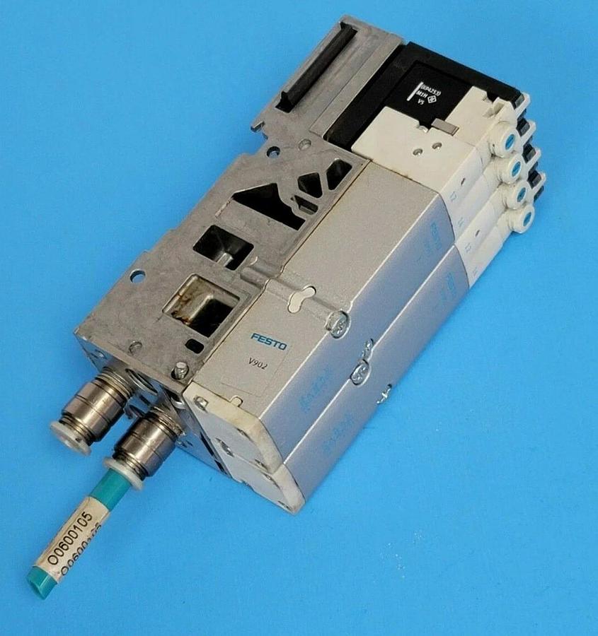 Used FESTO VMPA2-FB-EMG-4 ELECTRONICS MODULE W/ VALVES 537953, 537952