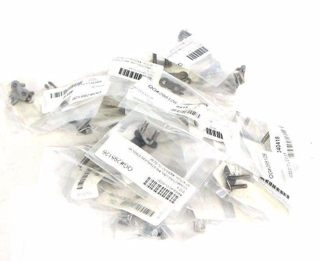 Used LOT OF 31 NEW MORSE 40SS-S1-CL-SCSF CONNECTING LINKS #40 STAINLESS STEEL