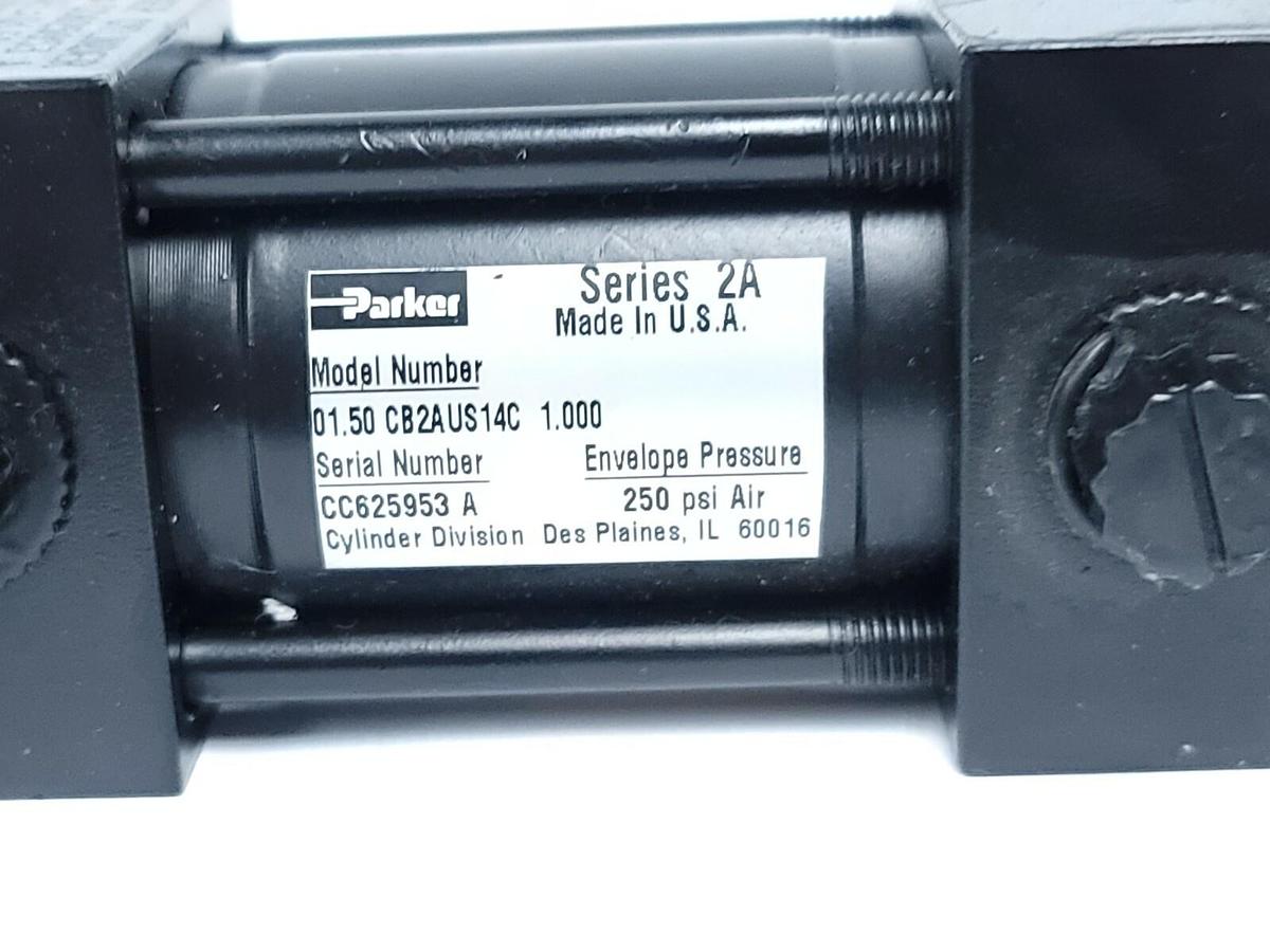 Used NEW PARKER 01.50 CB2AUS14C SERIES 2A CYLINDER 250 PSI AIR