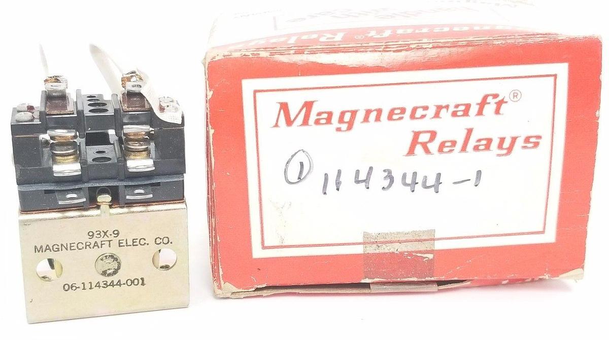 Used NIB MAGNECRAFT ELEC. CO. 06-114344-001 RELAY 93X-9