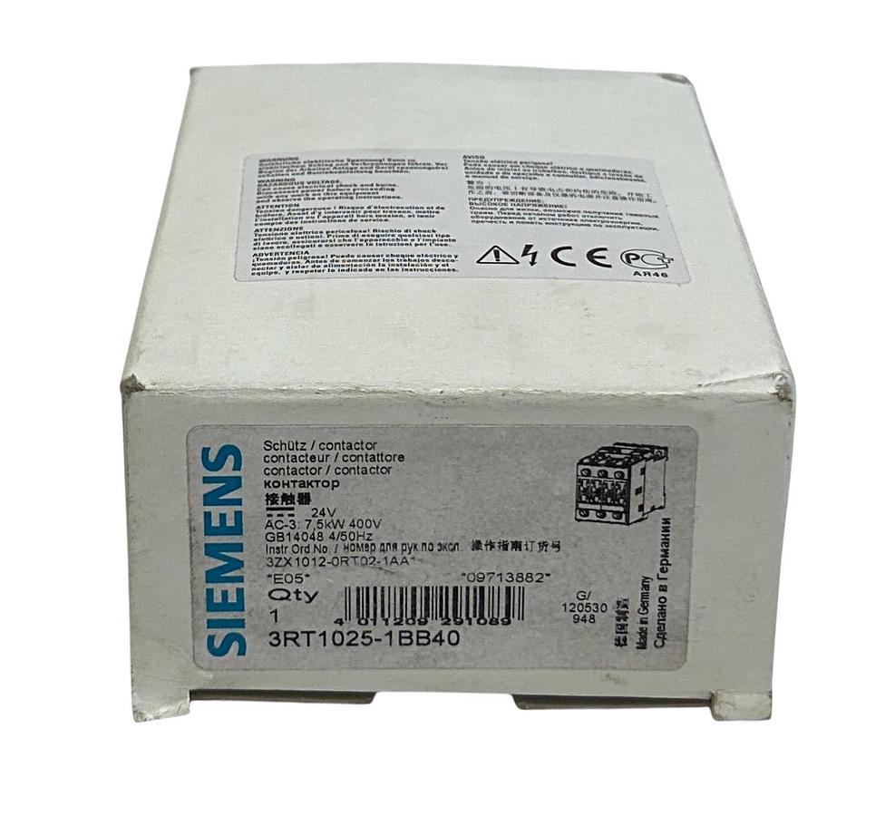Used SIEMENS 3RT1025-1BB40 / 3RT10251BB40 SIRIUS CONTACTOR 24VDC 7.5kW OEM NSMP