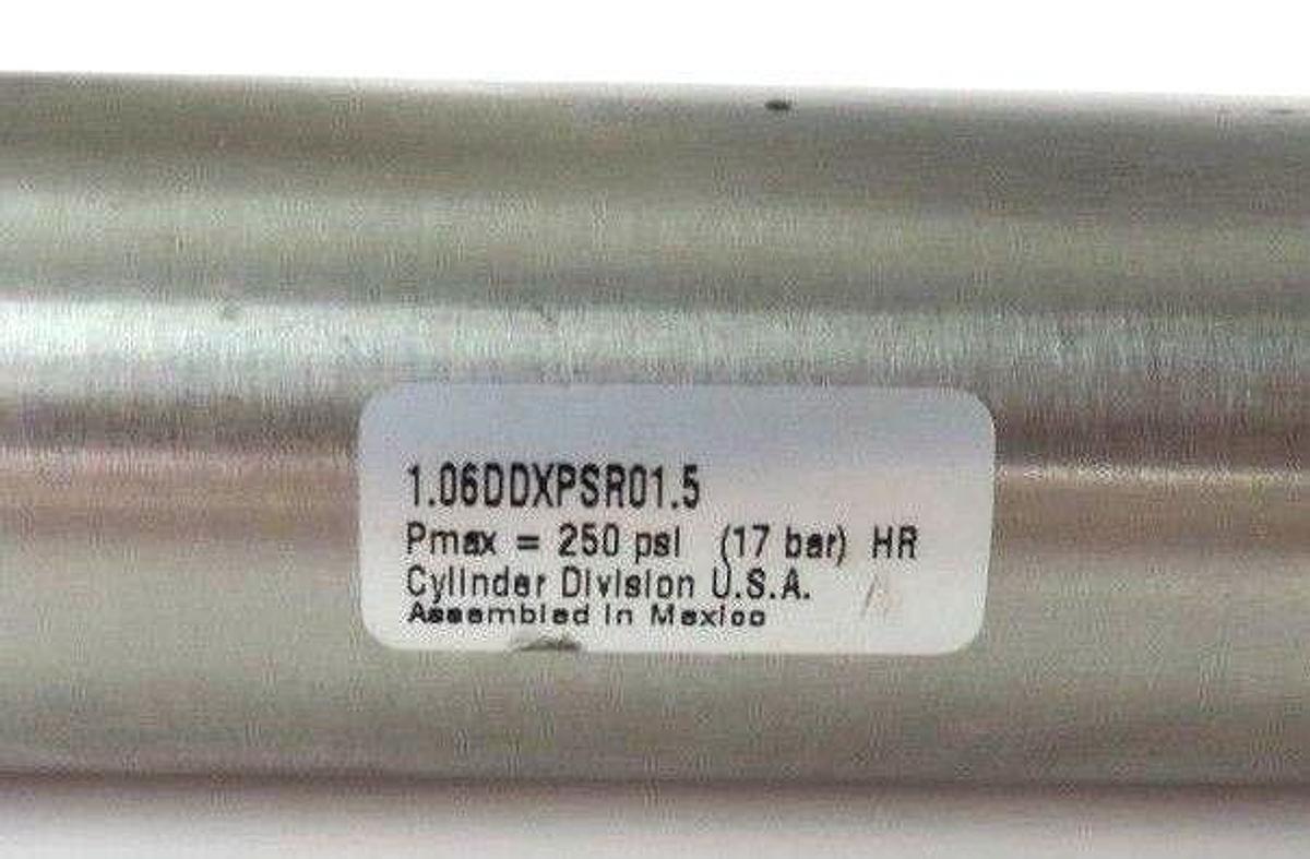 Used NEW PARKER 1.06DDXPSR01.5 PNEUMATIC CYLINDER 1-1/2" STROKE