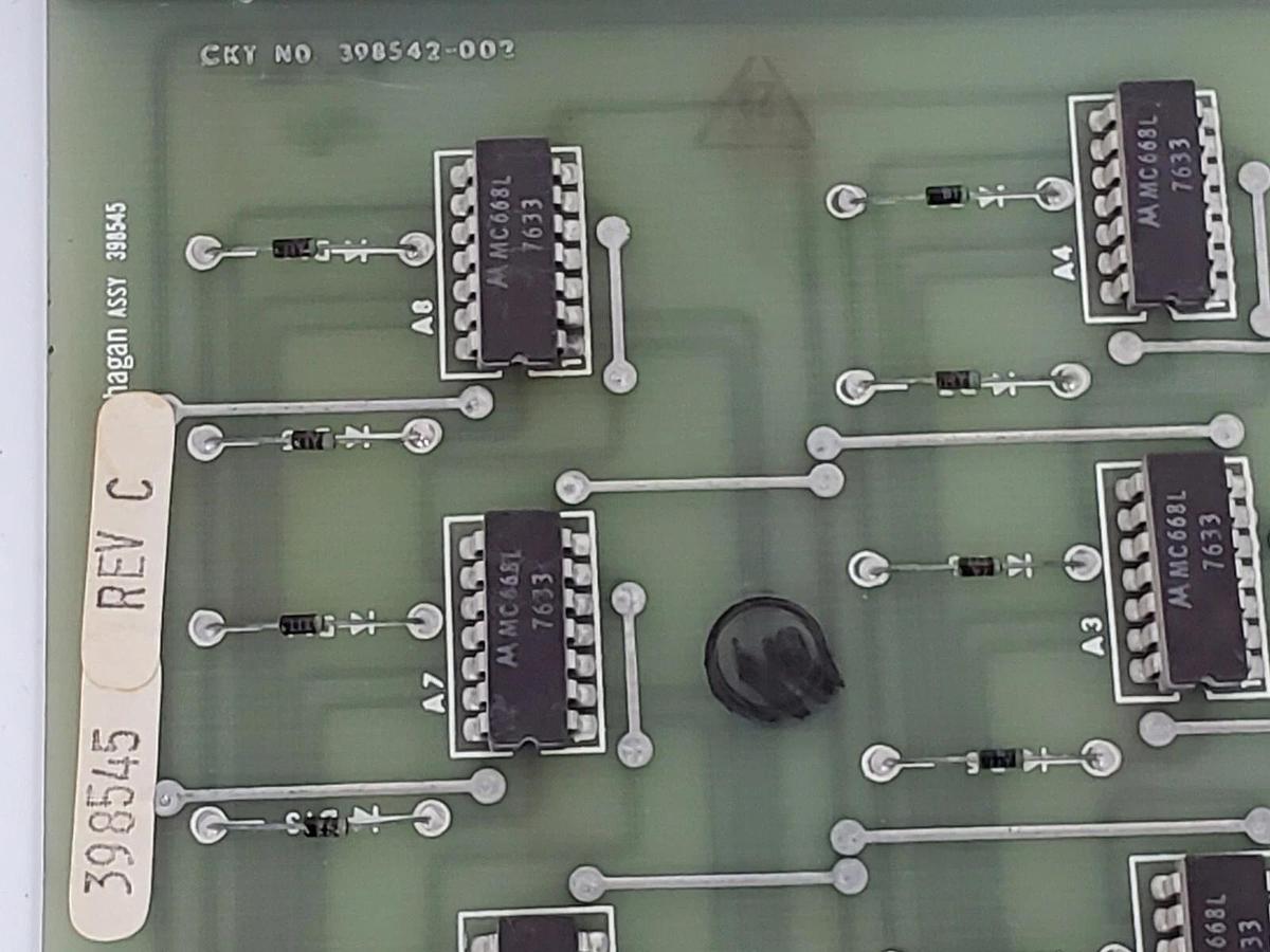 Used HAGAN 398545 DIGITAL COMP 3 BOARD REV. C 398542-002