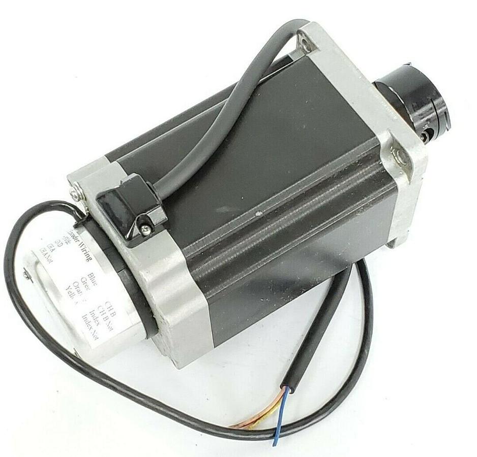Used ADVANCED MICRO CONTROLS SM34-1100DE STEPPER MOTOR W/ ENC34-1000 ENCODER