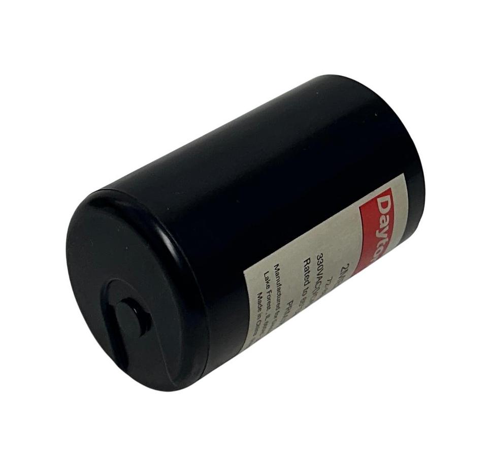 Used DAYTON 72-88MFD / 2MEL5 MOTOR START CAPACITOR 330VAC(VCA) PRMJ72A OEM NSMP