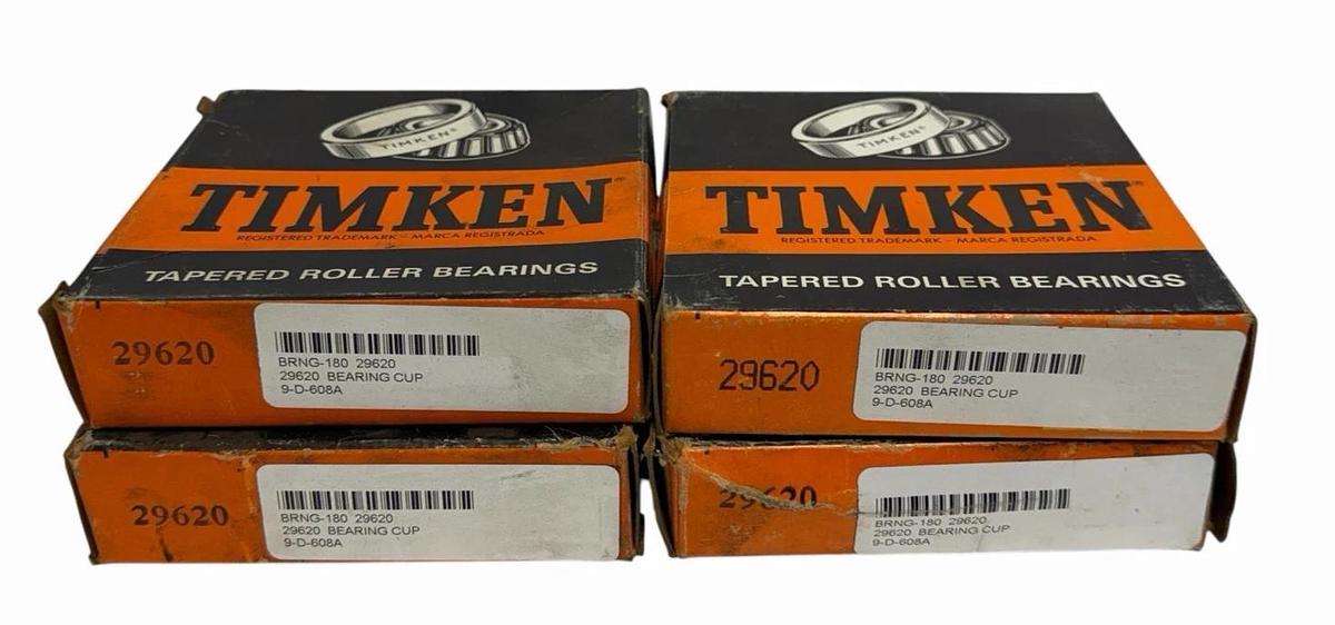 (4) Timken 29620 Tapered Roller Bearing Cup Single Outer Rings 4.4375" OD NSMP