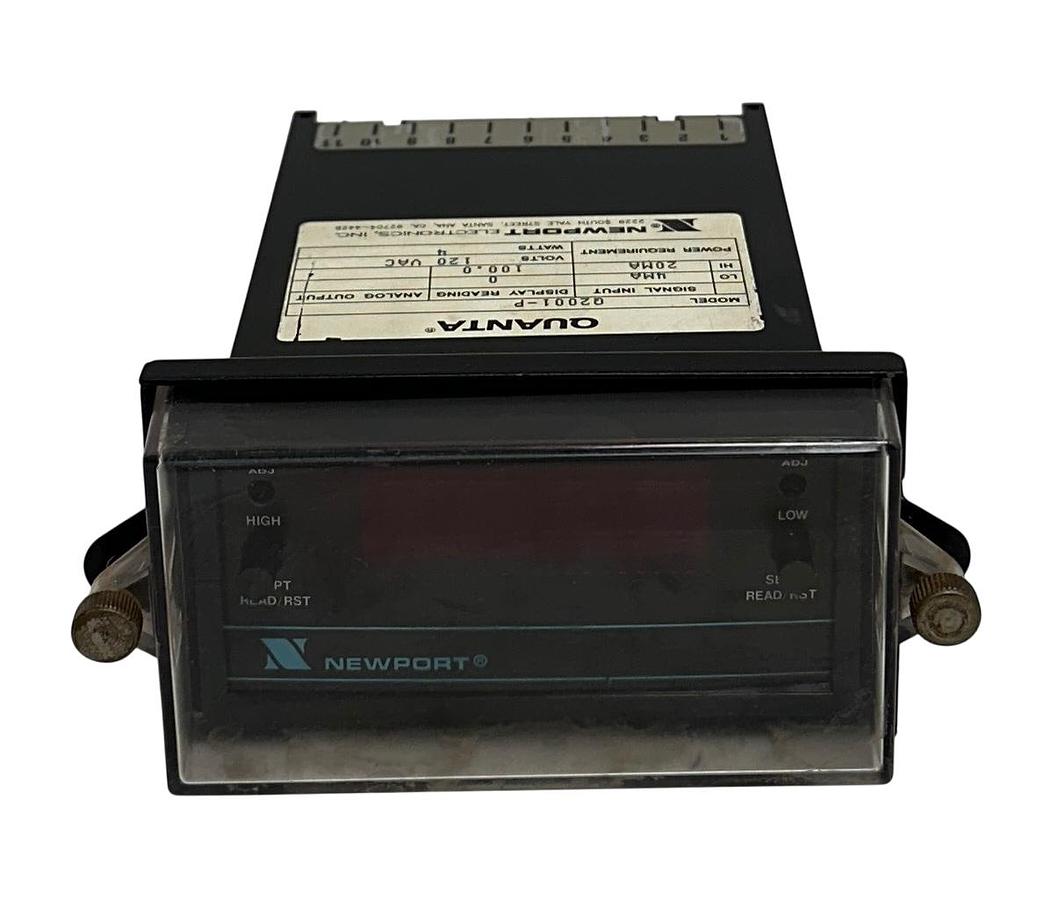 Used NEWPORT Q2001-P / Q2001P QUANTA DIGITAL PROCESS PANEL METER 4-20mA 120V USNP