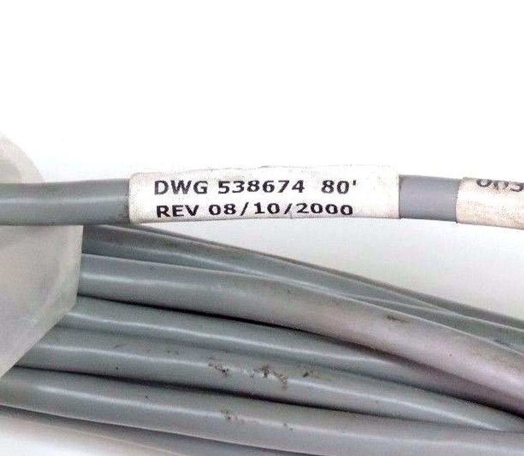 Used NEW CAROL 538674 CONNECTOR CABLE 80' REV 08/10/2000, MEC-17-05