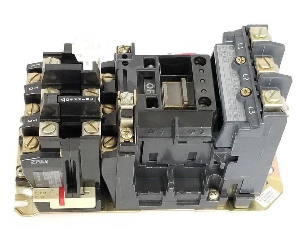 Used ALLEN BRADLEY 509-AOD NON-REVERSING STARTER SER. B W/ 42185-800-01 RELAY 509-A0D