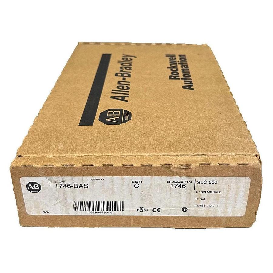 NEW ALLEN BRADLEY 1746-BAS /C SLC 500 BASIC MODULE 2-PORT DH485 1746BAS
