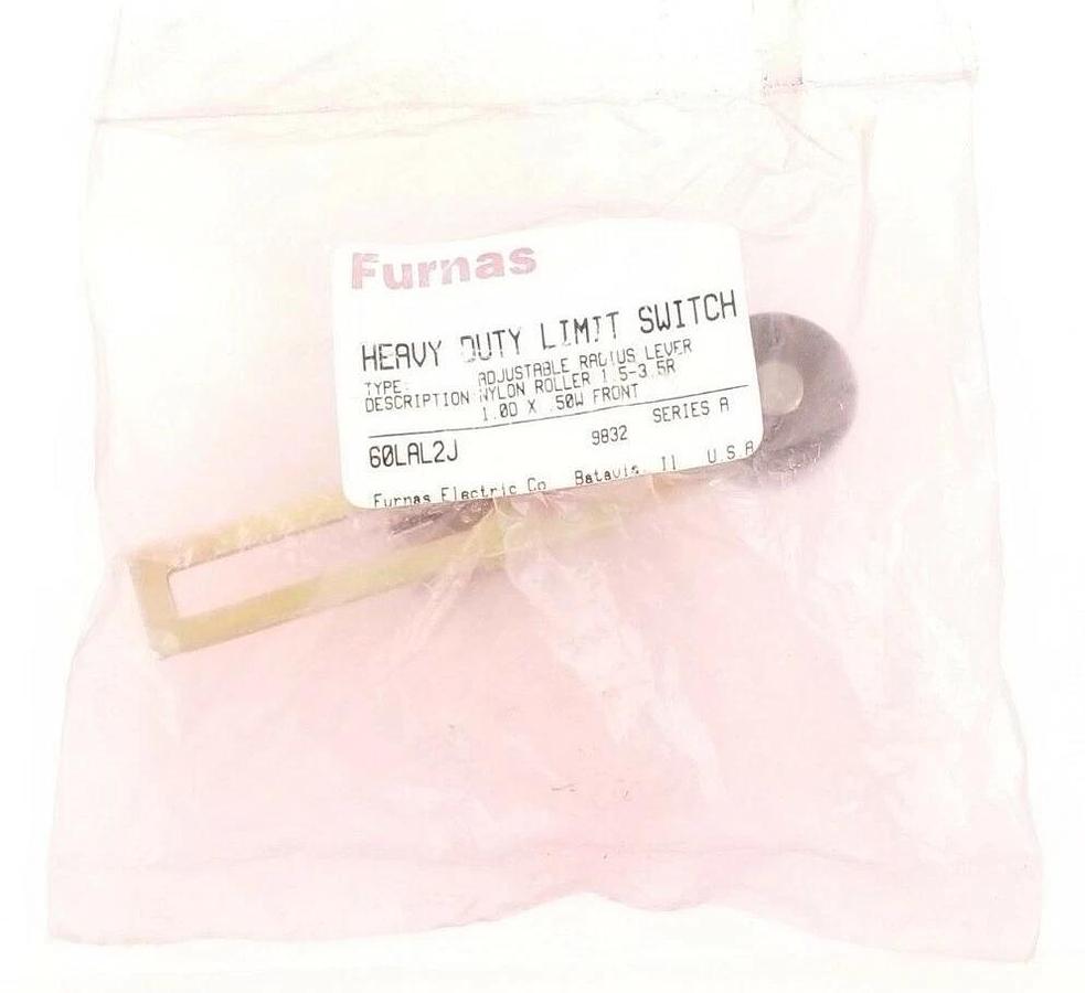 Used NEW FURNAS 60LAL2J ADJ. RADIUS LEVER NYLON ROLLER 1.5-3.5R, SER. A