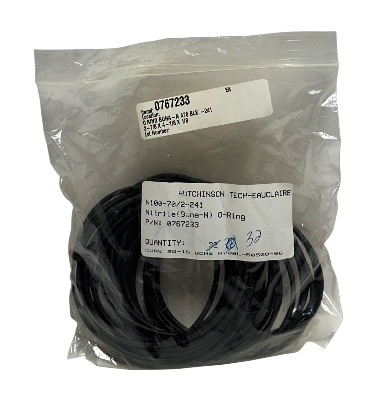 Used 32 AAVID N100-70/2-241 / 0767233 OEM NITRILE O-RINGS 3-7/8x4-1/8x1/8 NSNP