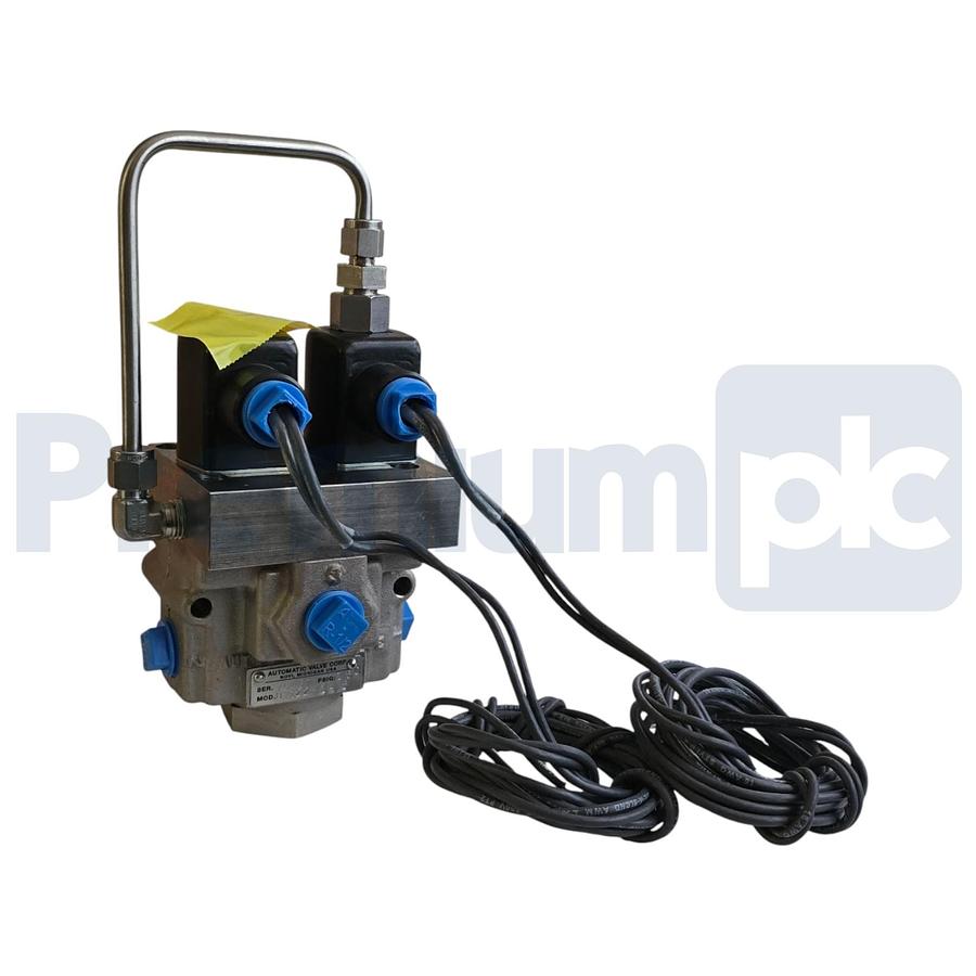 Used Automatic Valve AVCO B7122-145 Solenoid Valve 150PSIG w/2x 6910-010 Coils NSMP