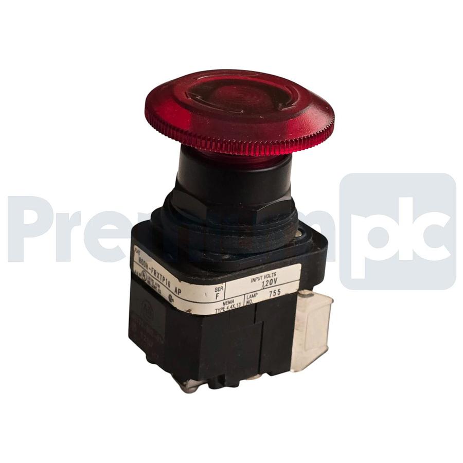ALLEN BRADLEY 800H-FRXTP16 /F 30mm RED PUSH PULL/TWIST PUSHBUTTON NSNP (read)