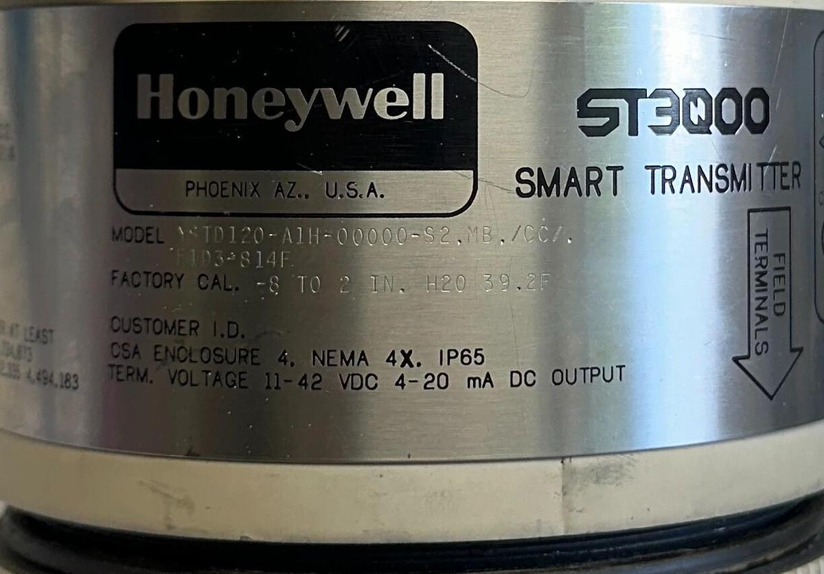 Used HONEYWELL YSTD120-A1H-00000-S2.MB./CC/.F1D3-814F ST3000 SMART TRANSMITTER NSNP