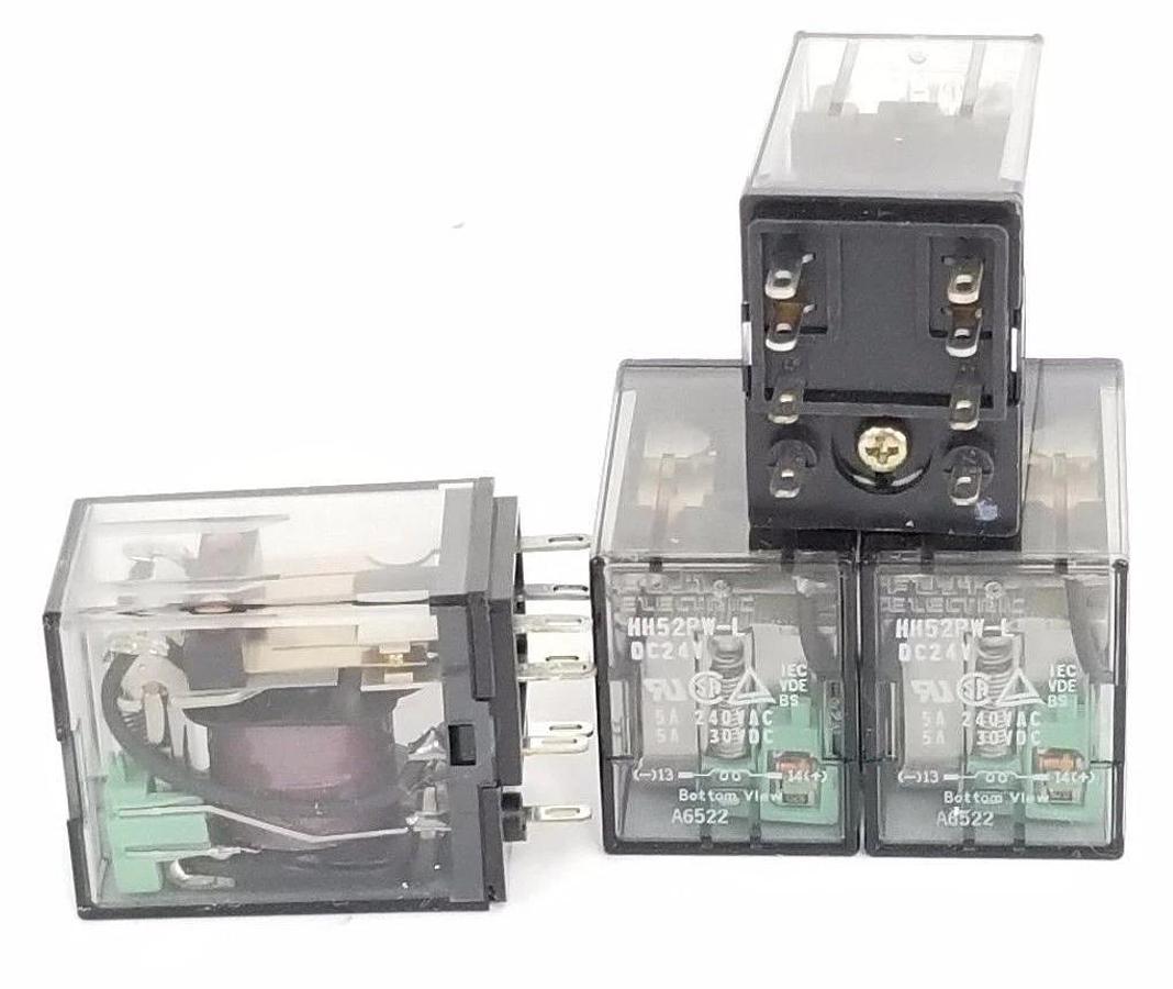 LOT OF 4 NEW FUJI ELECTRIC HH52PW-L-DC24V RELAYS 8 PIN HH52PW-L