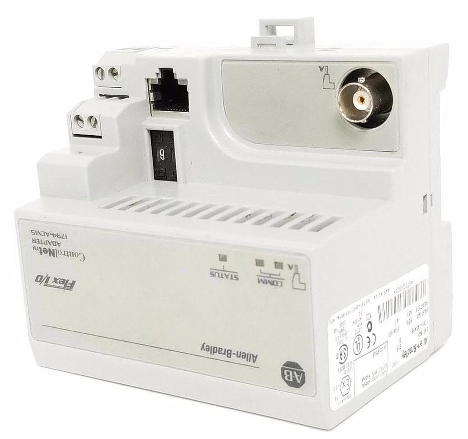 Used ALLEN BRADLEY 1794-ACN15 FLEX I/O CONTROLNET ADAPTER SER. C, F/W: 4.1