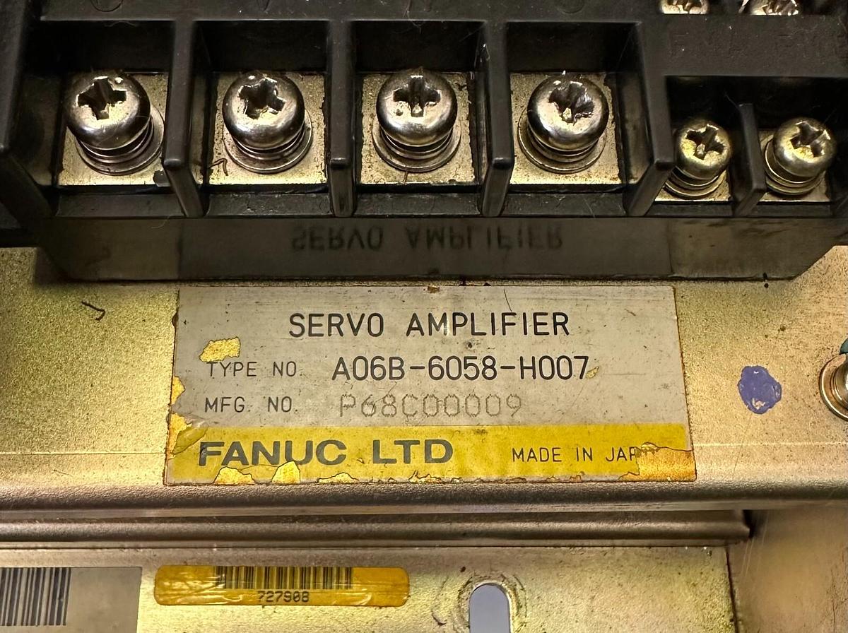Used REPAIRED FANUC A06B-6058-H007 / A06B6058H007 SERVO AMPLIFIER *DAMAGE TO HEAT SNK