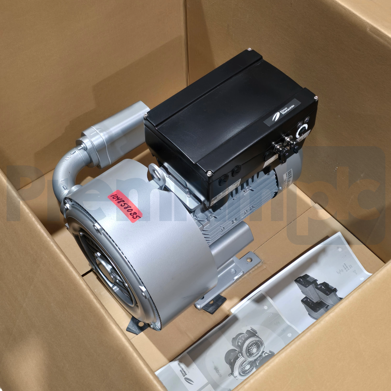 Used Gardner Denver Elmo G-BH1e 2BH1410-1H346-Z Side Channel Blower 4.3kW w/Converter