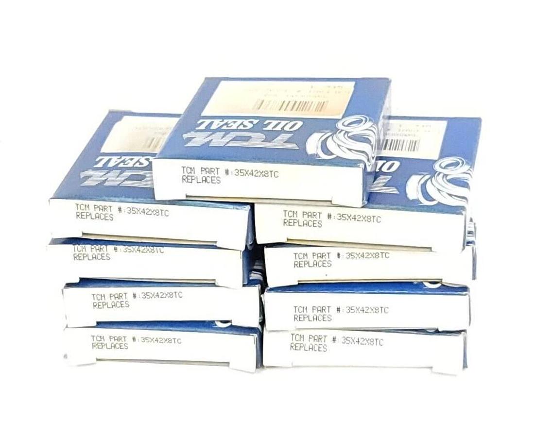Used LOT OF 9 NIB TCM 35X42X8TC OIL SEALS