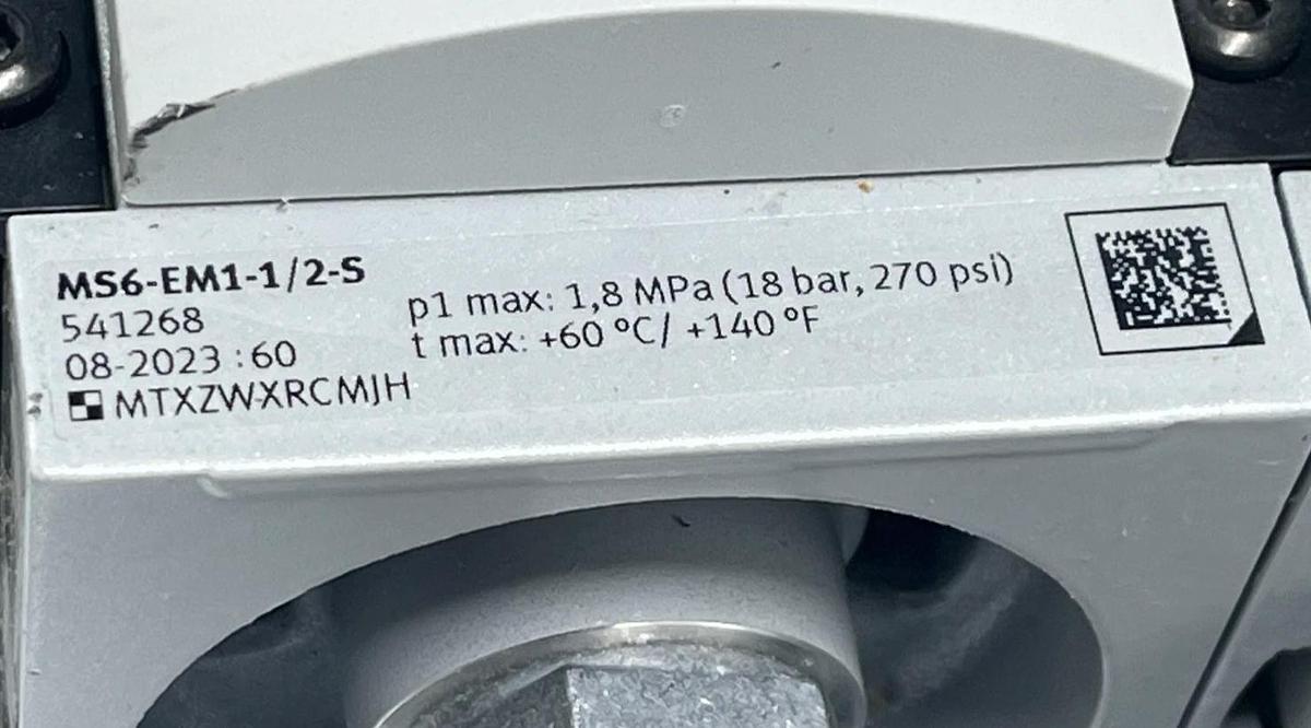 Festo 531030 MS6B Air Service Unit Combo G1/2 FRL MSB6-AGD-C4:j23:F1:V39-WP NSNP