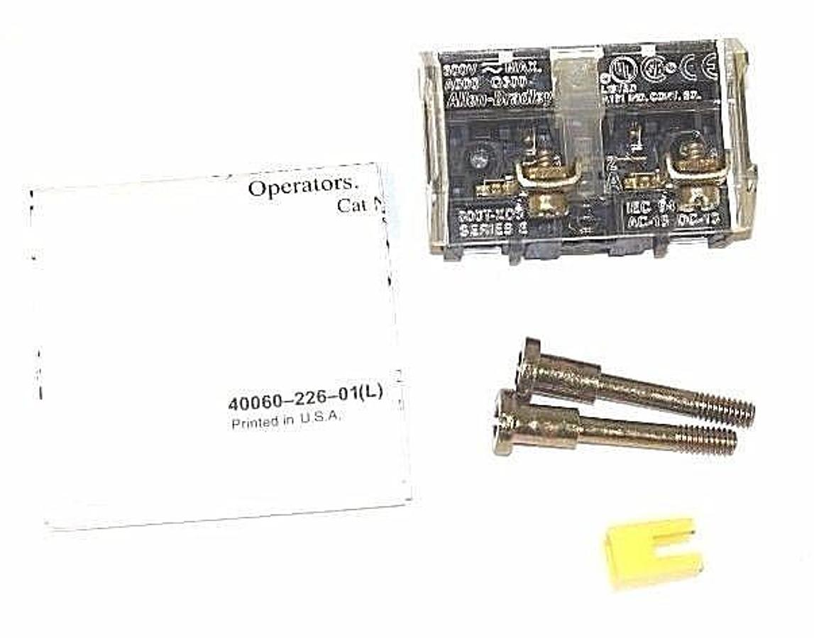 NIB ALLEN BRADLEY 800T-XD3 CONTACT BLOCK, SER E, 800TXD3