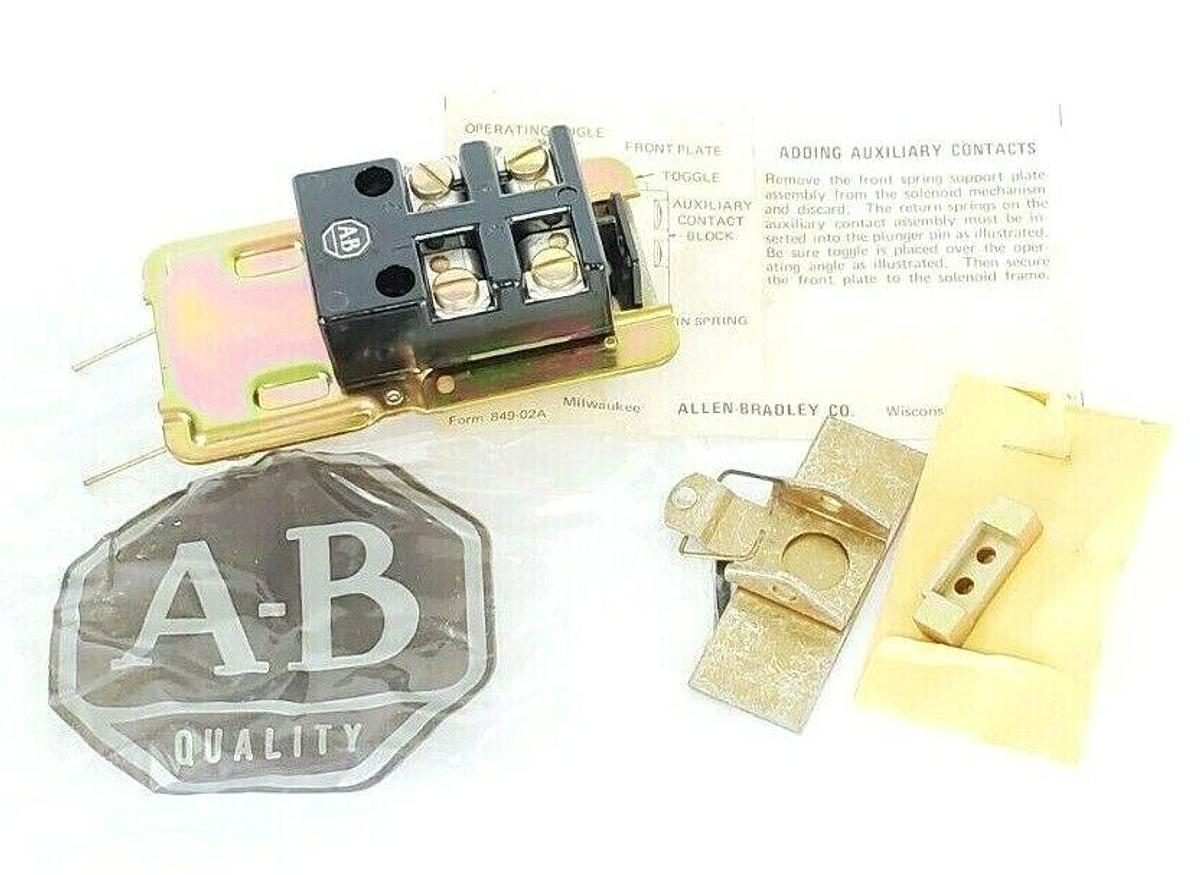 Used LOT OF 2 NEW ALLEN-BRADLEY 849-N2A SER. A TIMING RELAY AUXILIARY CONTACT KITS