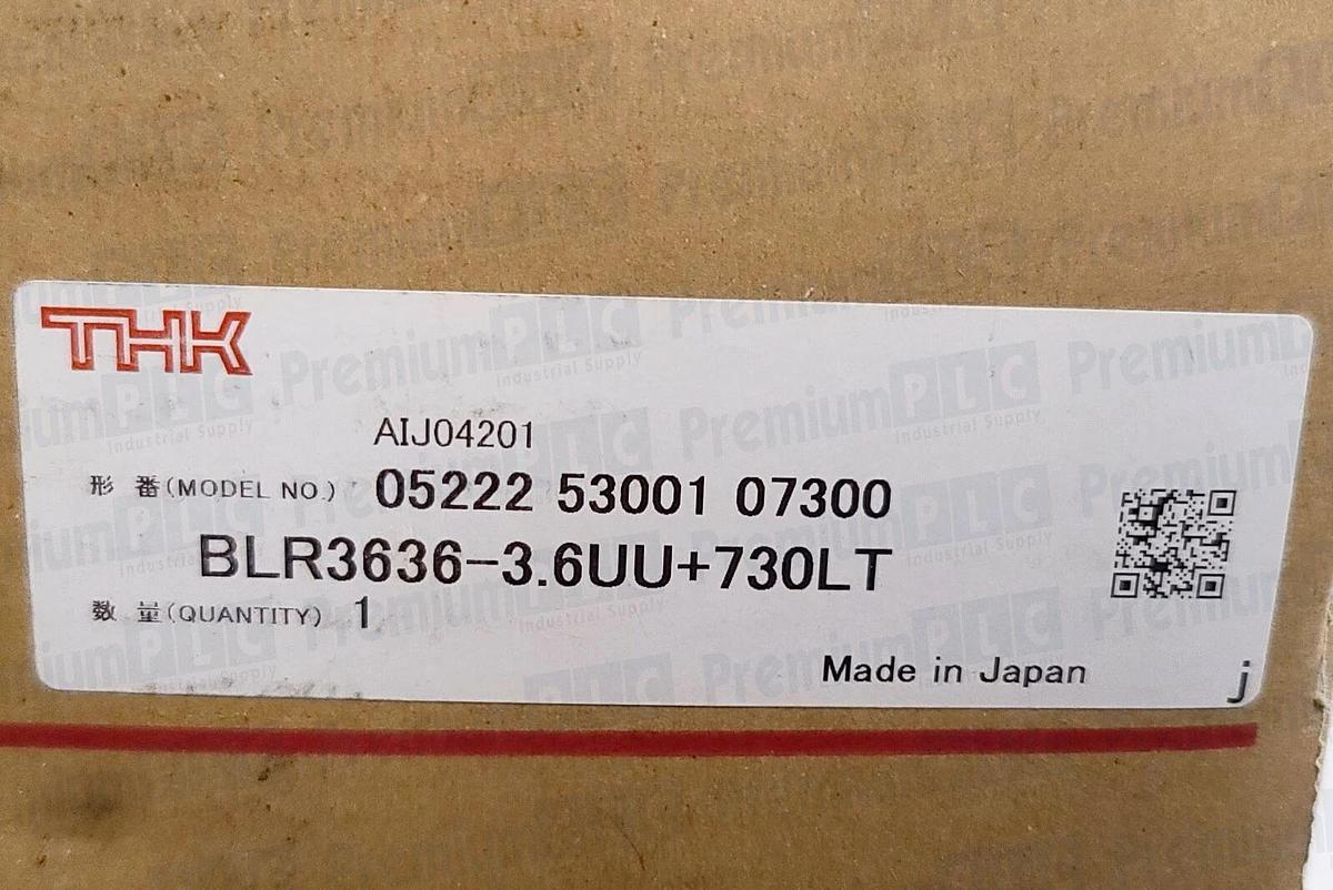 NEW THK BLR3636-3.6UU+730LT ROLLED ROTARY BALL SCREW LENGTH: 730mm BLR3636-3.6