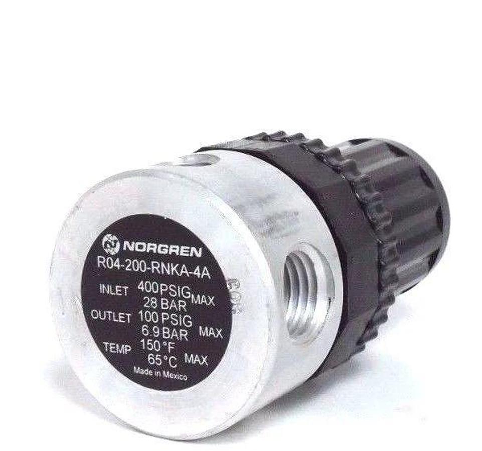 Used NEW NORGREN R04-200-RNKA-4A LUBRICATOR REGULATOR PRESSURE 100OUT PSIG 1/4NPT