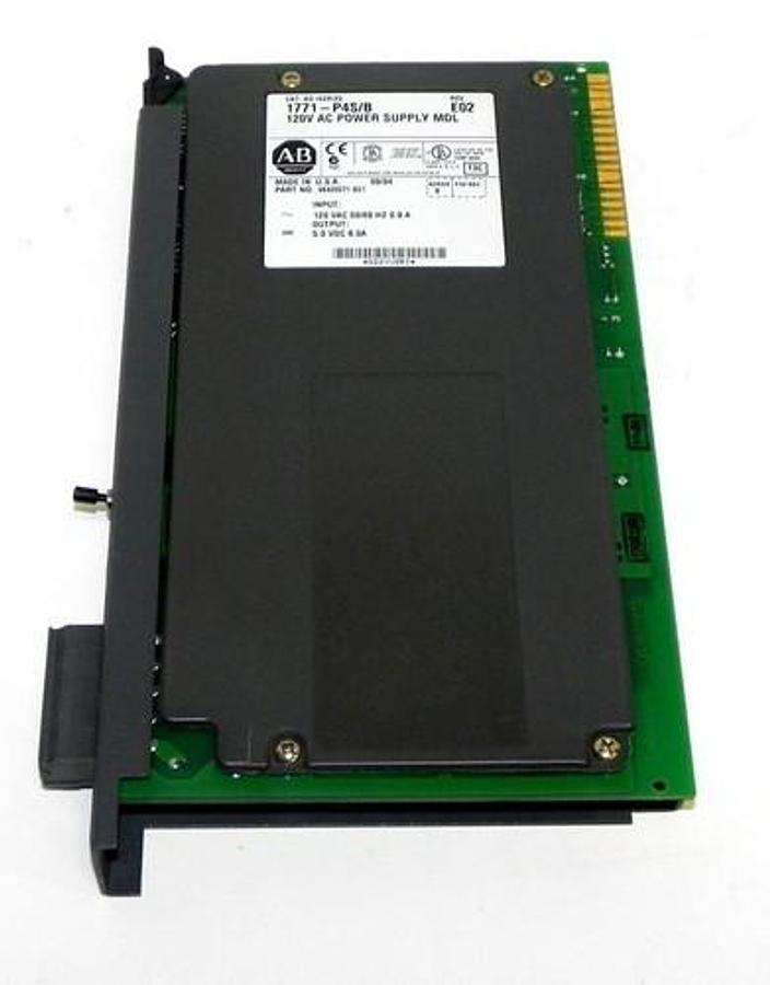 Used ALLEN BRADLEY 1771-P4S/B 120V AC POWER SUPPLY MDL 1771P4S REV. E02