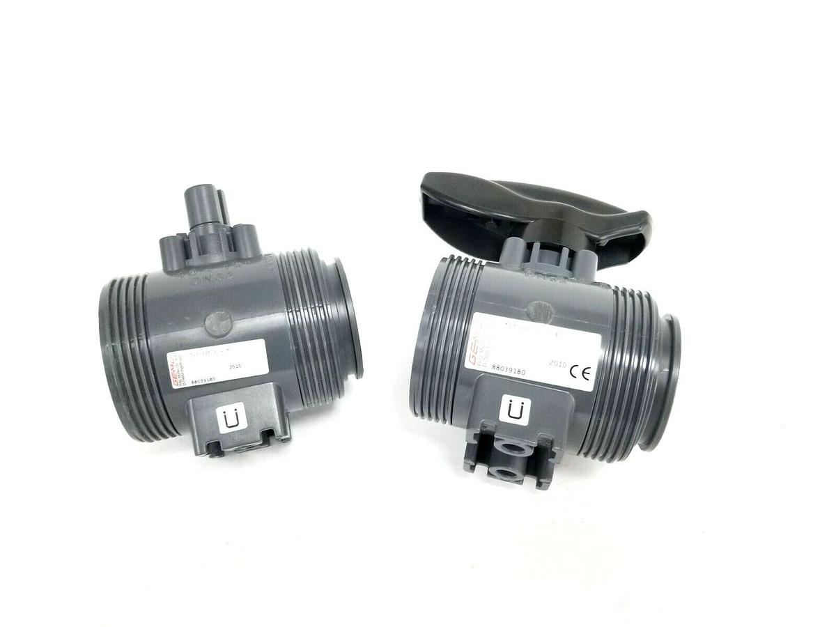 Used LOT OF 2 NEW GEMU 4500252127 VKD BALL VALVES 717-32D-2-1-40 DN32 (INCOMPLETE)