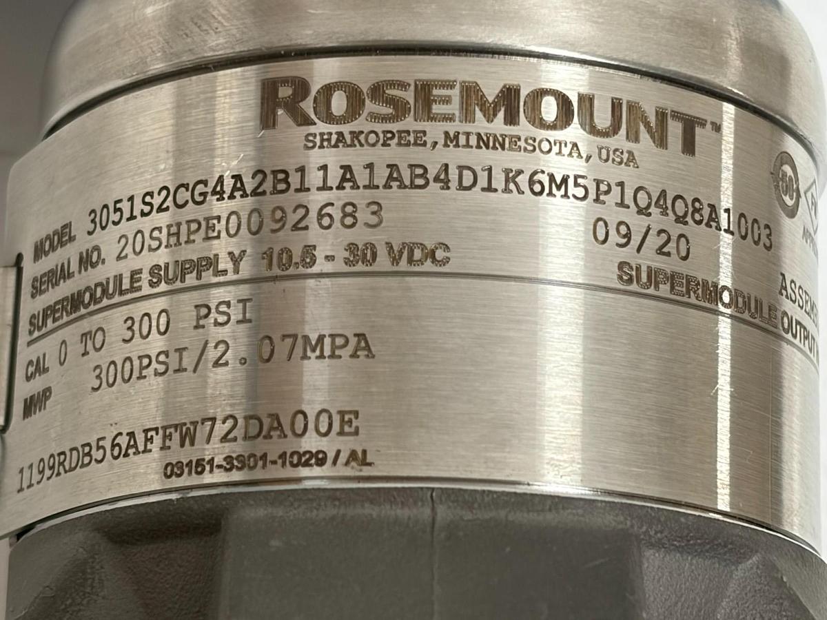 Used Rosemount 3051S Pressure Transmitter 3051S2CG4A2B11A1AB4D1K6M5P1Q4Q8A1003 1199R