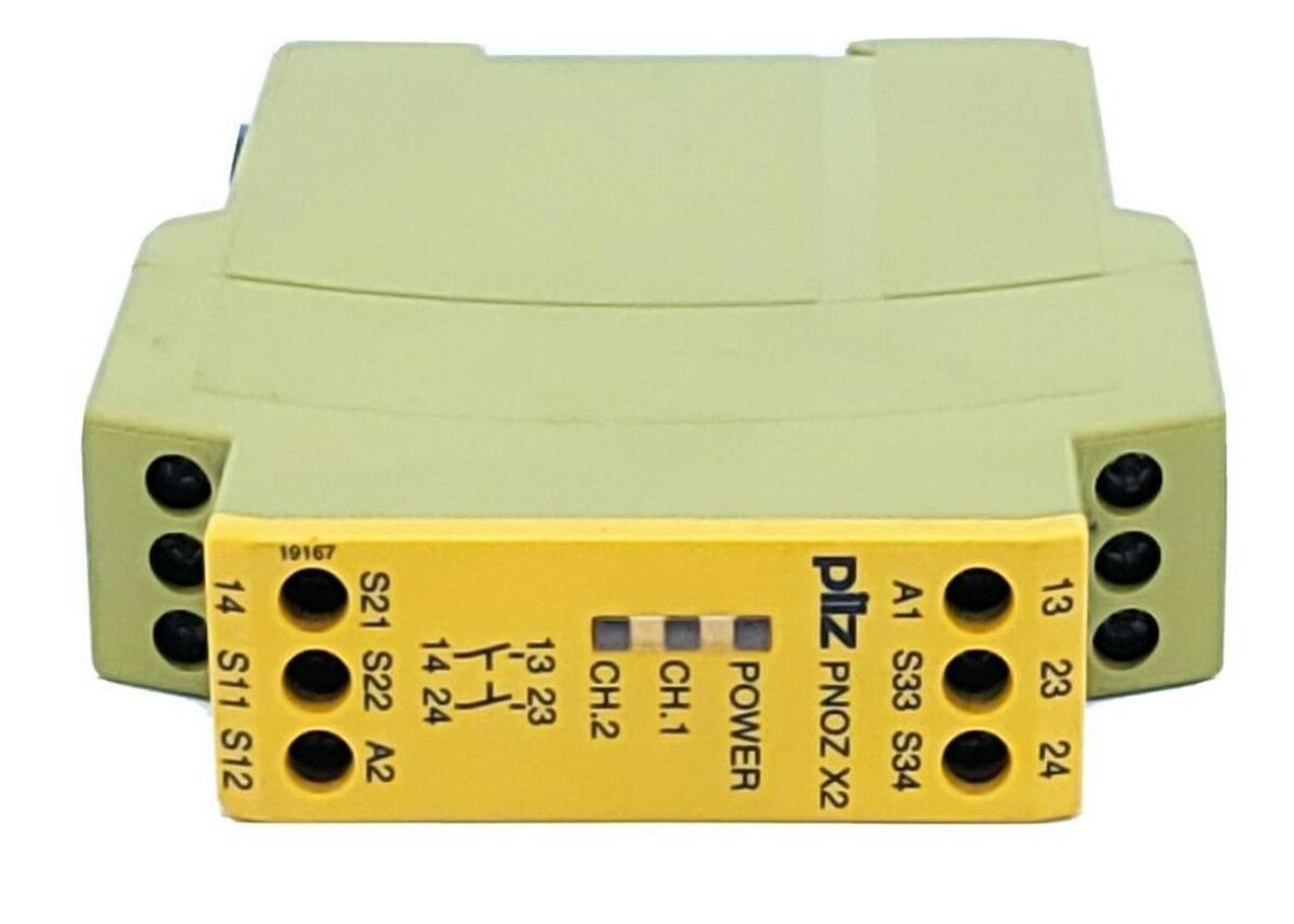 Used PILZ PNOZ-X5-24VACDC-2N/O SAFETY RELAY PNOZ X2 24VAC/DC 2N/O ID NO. 774303