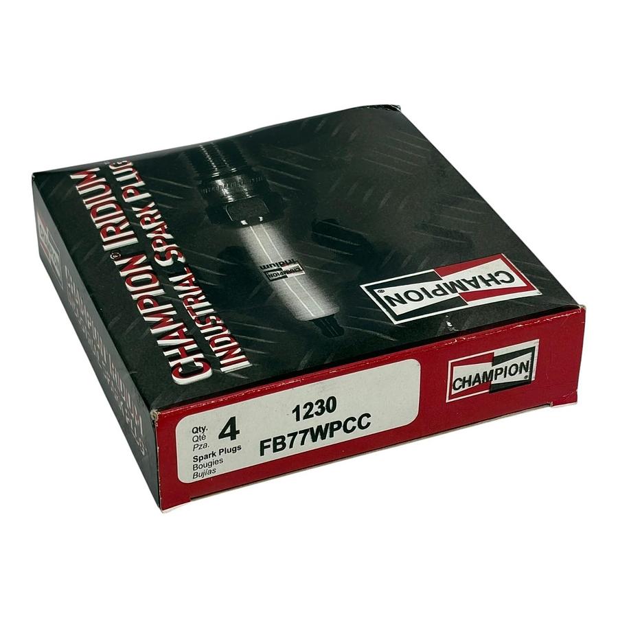 Used Champion 1230 FB77WPCC Iridium Industrial Spark Plugs Box Pack of 4 New