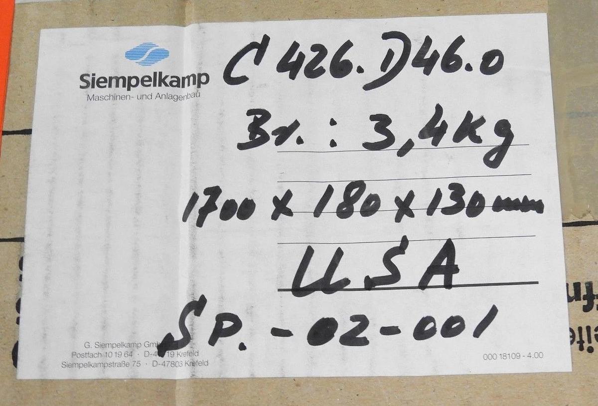 NEW SIEMPELKAMP C426.D46.0 CHARGING ELECTRODE BAR, SP-02-001, 01630669, C426D460