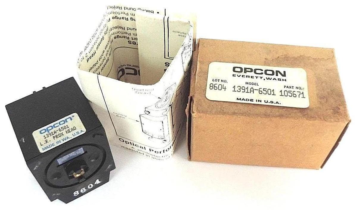 Used NIB OPCON 1391A-6501 PHOTOELECTRIC PROXIMITY SENSOR 1391A6501, P/N: 105671
