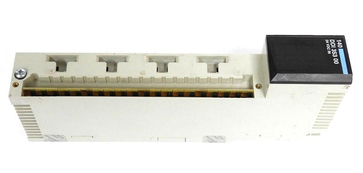 Used SCHNEIDER 140-DDI-353-00 24V DC INPUT MODULE PV:00, RL:77, 140DDI35300