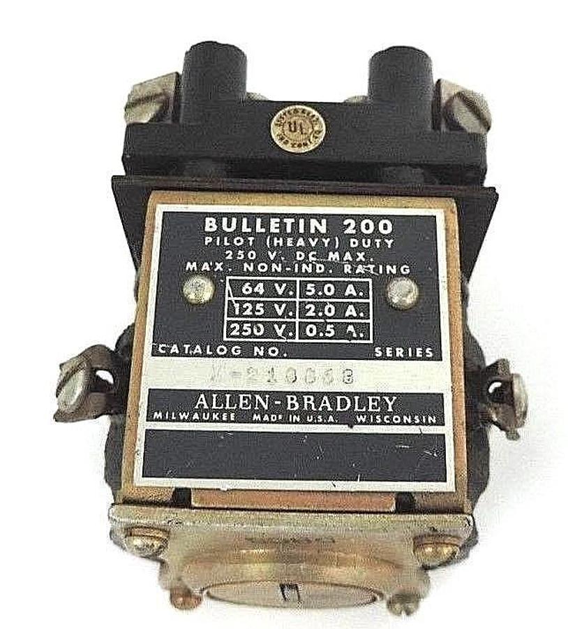 Used 9007CO6ALLEN BRADLEY X-218868 RELAY W/ 00D155 COIL 115-125V, X218868