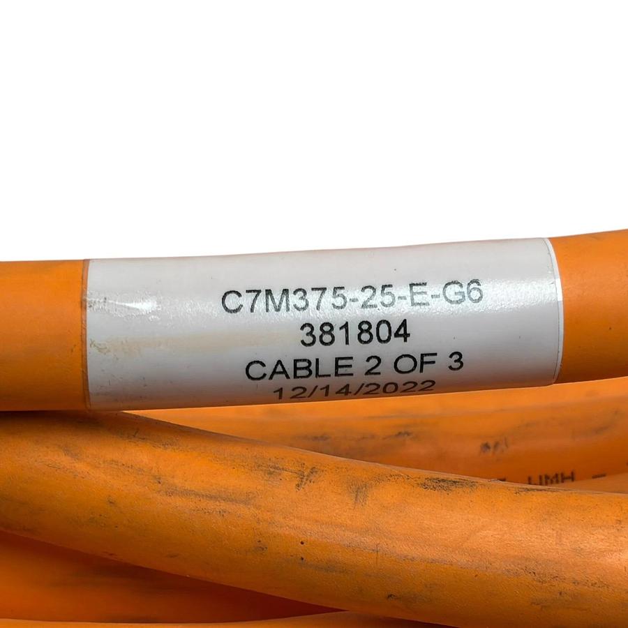 TE Connectivity Servo Motor Cable C7M375-25-E-G6 P/N 15074 M23 Connector New
