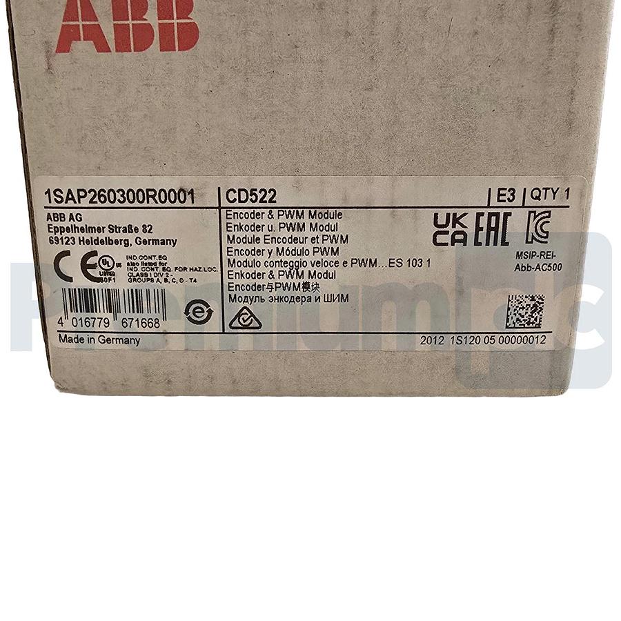 ABB 1SAP260300R0001 | CD522 AC500 S500 Encoder & PWM I/O Function Module NSMP