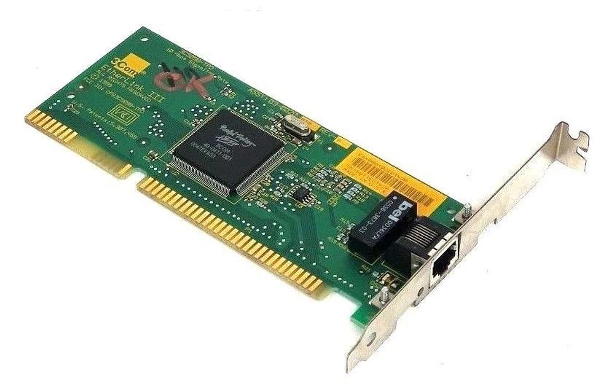 Used 3COM 03-0020-010 ETHERLINK III BOARD 3C509B-TPO , REV. B, 030020010