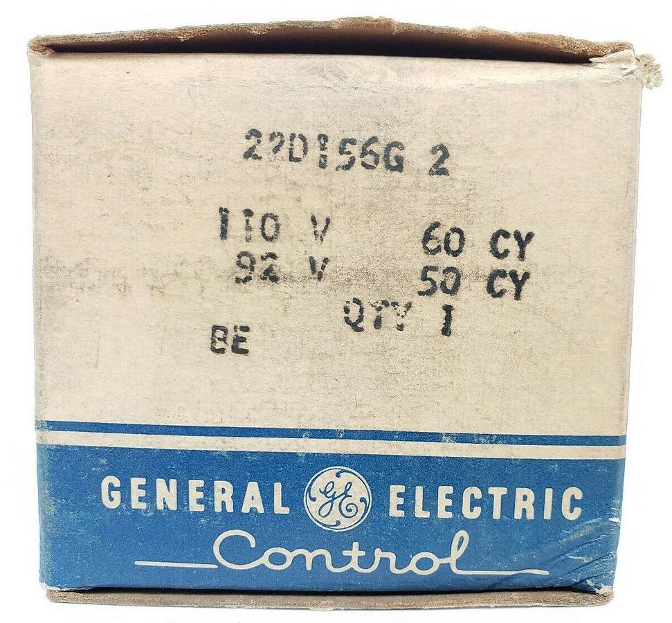 NIB GENERAL ELECTRIC 22D156G2 COIL 92/110 VAC 50/60 HZ