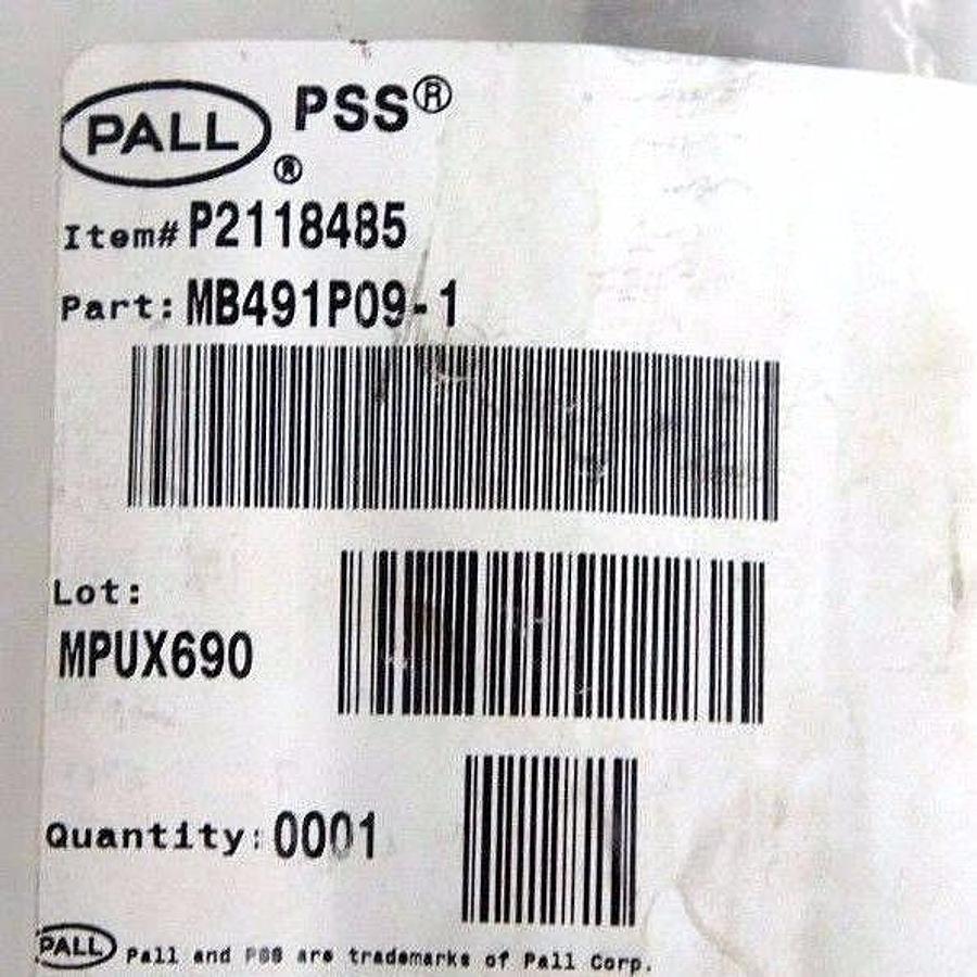 Used NIB PALL PSS ITEM# P2118485 PART# MB491P09-1 FILTER ELEMENT