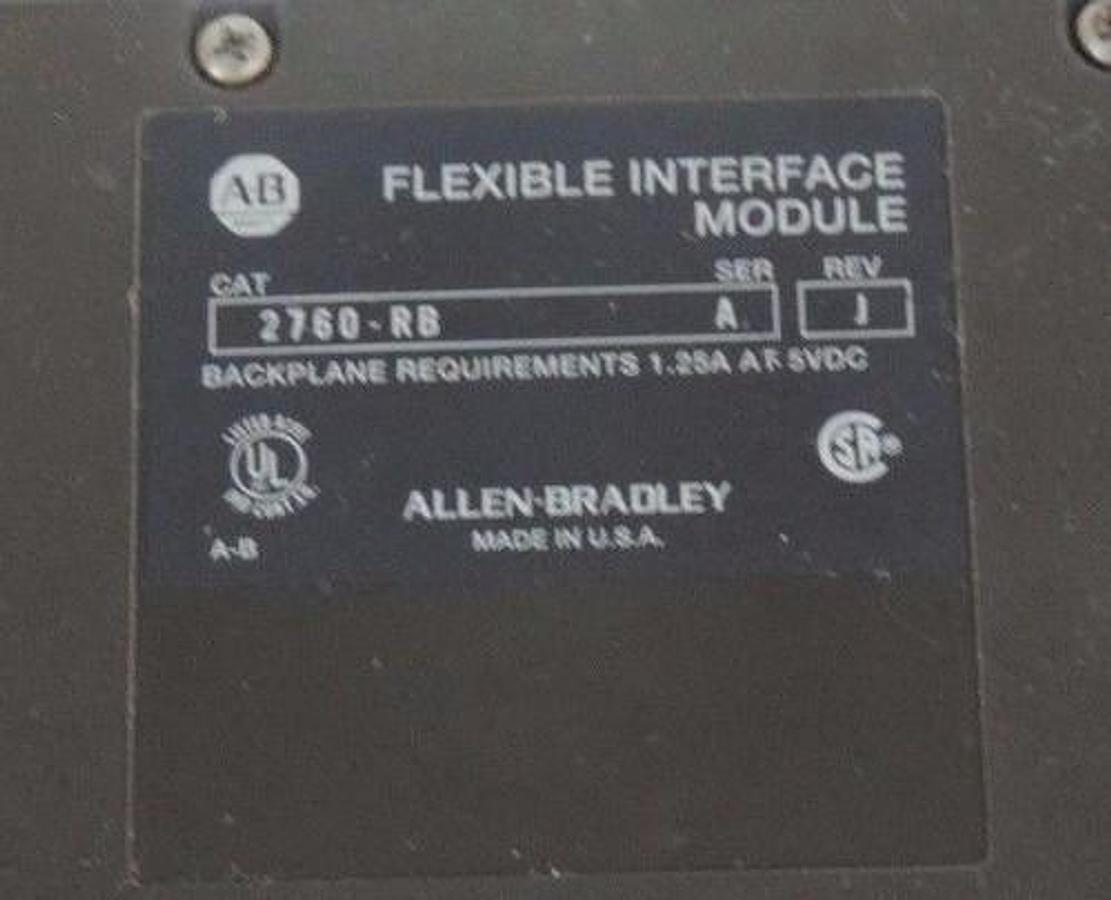 Used ALLEN BRADLEY 2760-RB/A FLEXIBLE INTERFACE MODULE 2760-RB, SER. A REV. J